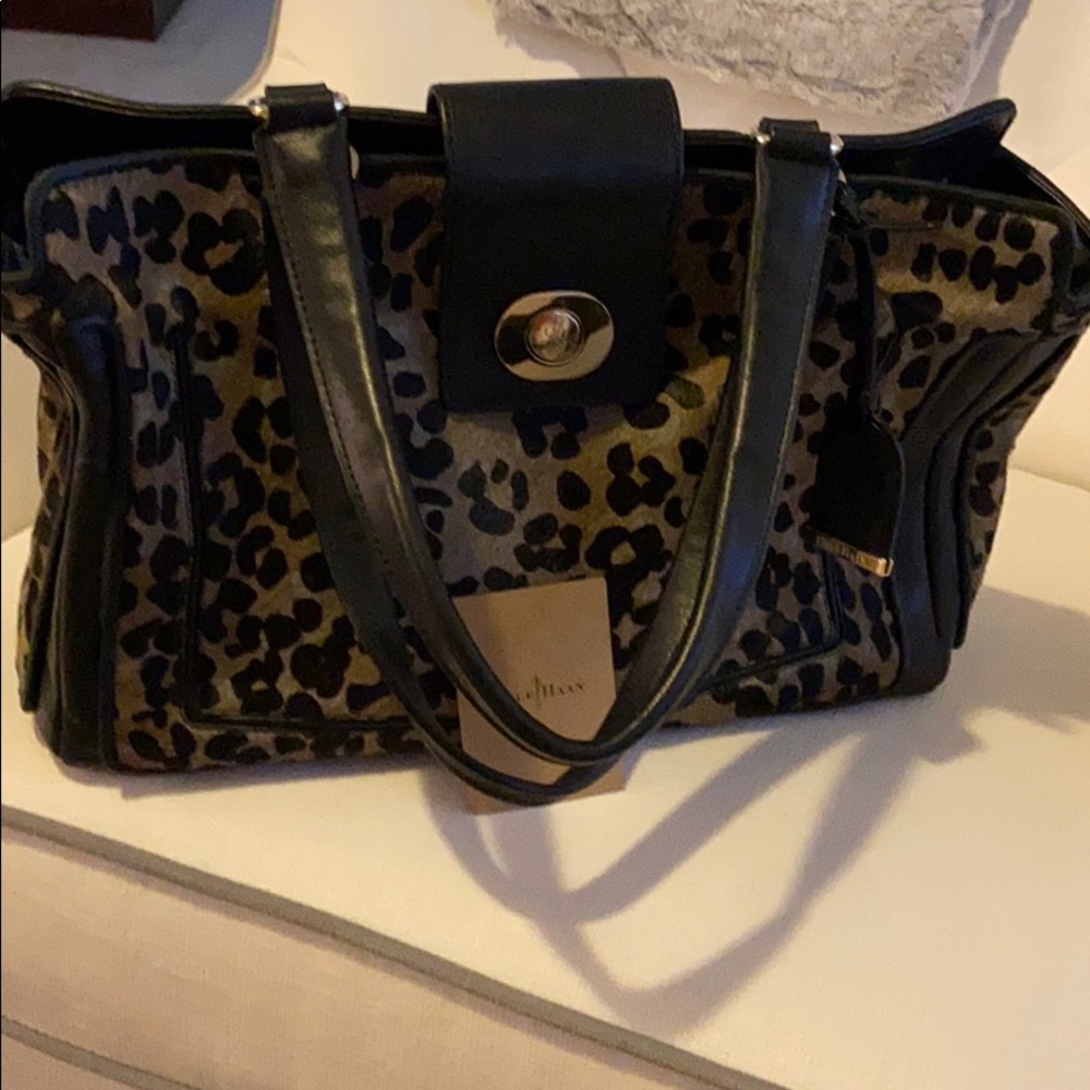 Cole Haan leather/calf hair handbag